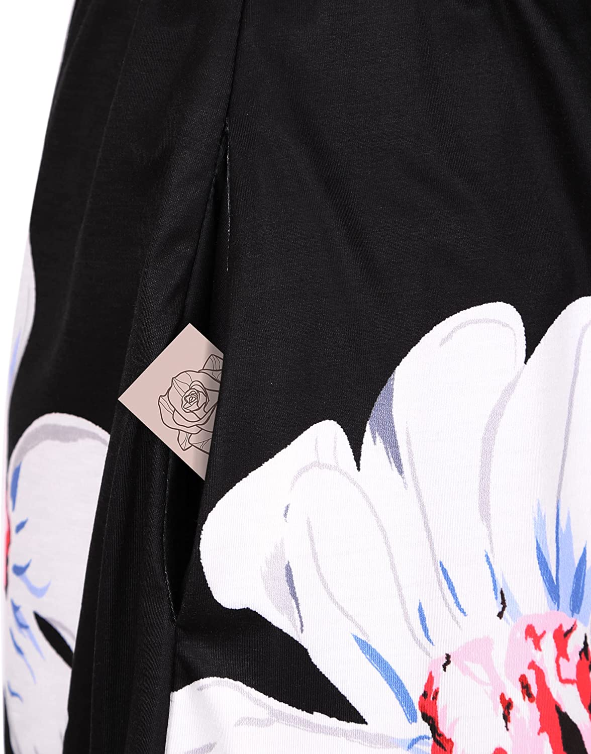 IHOT Casual Dresses for Women Sleeveless V Neck Floral Summer Beach Dress A Line Spaghetti Strap Sundresses with Pockets - Image 5